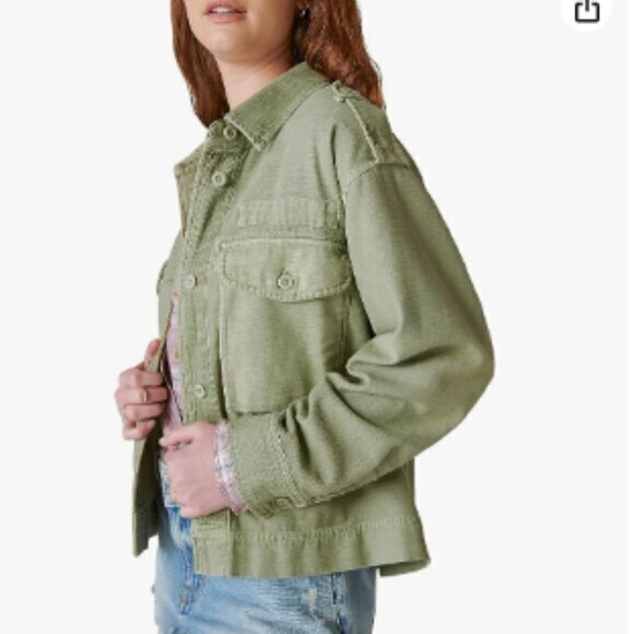 Lucky Brand Jackets & Blazers - Lucky Brand Women's Cropped Twill Utility Jacket Size XS